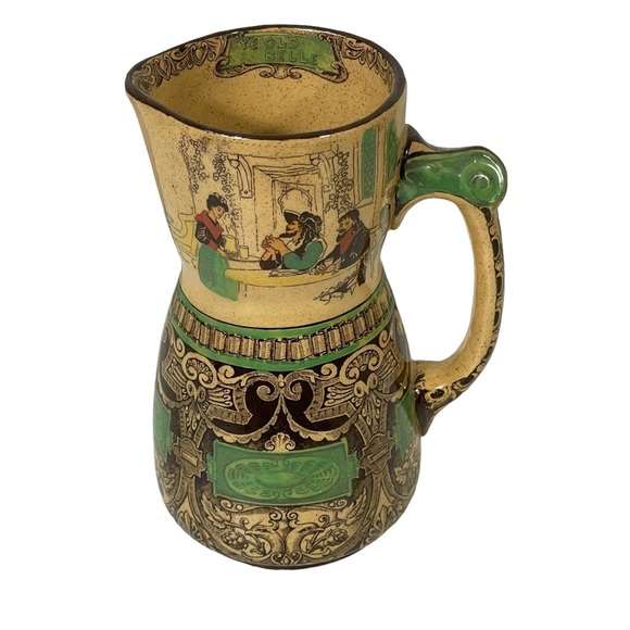 Doulton Burslem Other - Antique C. 1901  Rare Doulton Burslem Jacobean Pitcher REPAIRED Transferware